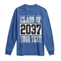 Personalized Class of 2037 Long Sleeve Shirt Custom Name Grow With Me To Graduation - Wonder Print Shop