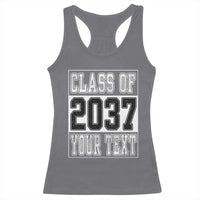 Personalized Class of 2037 Racerback Tank Top Custom Name Grow With Me To Graduation - Wonder Print Shop