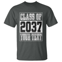 Personalized Class of 2037 T Shirt Custom Name Grow With Me To Graduation - Wonder Print Shop