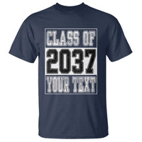 Personalized Class of 2037 T Shirt Custom Name Grow With Me To Graduation - Wonder Print Shop