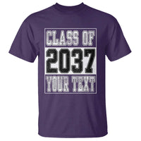 Personalized Class of 2037 T Shirt Custom Name Grow With Me To Graduation - Wonder Print Shop