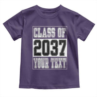Personalized Class of 2037 Toddler T Shirt Custom Name Grow With Me To Graduation - Wonder Print Shop