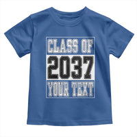 Personalized Class of 2037 Toddler T Shirt Custom Name Grow With Me To Graduation - Wonder Print Shop