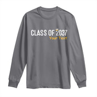 Personalized Class of 2037 Long Sleeve Shirt Custom Name Grow With Me Graduation - Wonder Print Shop
