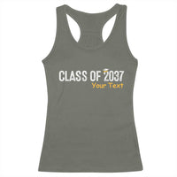 Personalized Class of 2037 Racerback Tank Top Custom Name Grow With Me Graduation - Wonder Print Shop