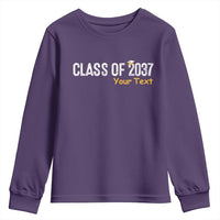 Personalized Class of 2037 Youth Sweatshirt Custom Name Grow With Me Graduation - Wonder Print Shop