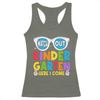 Back to School Kinder Racerback Tank Top Funny Kindergarten Teacher Team - Wonder Print Shop