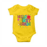 Hello First Grade Teacher Baby Onesie Back To School 1st Grade Team - Wonder Print Shop
