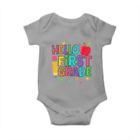 Hello First Grade Teacher Baby Onesie Back To School 1st Grade Team - Wonder Print Shop