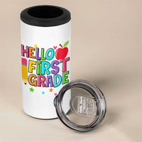 Hello First Grade Teacher 4 in 1 Can Cooler Tumbler Back To School 1st Grade Team - Wonder Print Shop