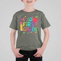 Hello First Grade Teacher T Shirt For Kid Back To School 1st Grade Team - Wonder Print Shop