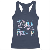 Hello Pre-k Racerback Tank Top Back To School Cute Tie Dye - Wonder Print Shop
