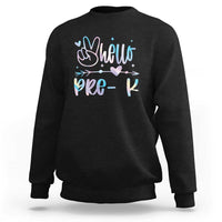 Hello Pre-k Sweatshirt Back To School Cute Tie Dye - Wonder Print Shop
