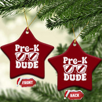 Pre-k Dude Ceramic Ornament Funny Back to School First Day of Preschool - Wonder Print Shop