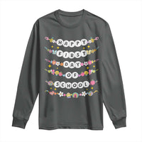 Happy First Day Of School Long Sleeve Shirt Teacher Kids Back To School Bracelets - Wonder Print Shop
