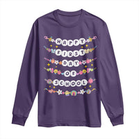 Happy First Day Of School Long Sleeve Shirt Teacher Kids Back To School Bracelets - Wonder Print Shop