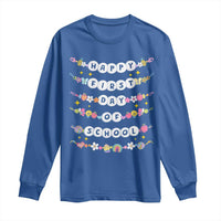 Happy First Day Of School Long Sleeve Shirt Teacher Kids Back To School Bracelets - Wonder Print Shop