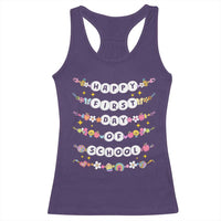Happy First Day Of School Racerback Tank Top Teacher Kids Back To School Bracelets - Wonder Print Shop
