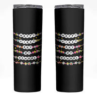 Happy First Day Of School Skinny Tumbler Teacher Kids Back To School Bracelets - Wonder Print Shop
