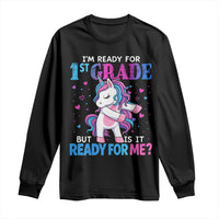 Funny Back To School 1st Grade Long Sleeve Shirt First Grade Unicorn Girls - Wonder Print Shop