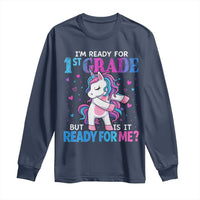 Funny Back To School 1st Grade Long Sleeve Shirt First Grade Unicorn Girls - Wonder Print Shop
