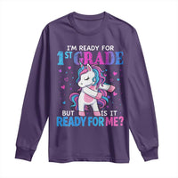 Funny Back To School 1st Grade Long Sleeve Shirt First Grade Unicorn Girls - Wonder Print Shop