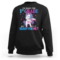 Funny Back To School 1st Grade Sweatshirt First Grade Unicorn Girls - Wonder Print Shop
