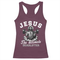 Jesus Deadlifting Racerback Tank Top The Ultimate Deadlifter Christian