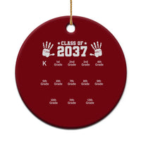 Class of 2037 Grow With Me Ceramic Ornament Handprint K to 12th Grade Graduation - Wonder Print Shop