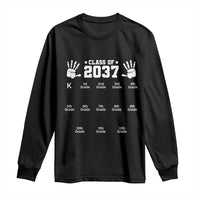 Class of 2037 Grow With Me Long Sleeve Shirt Handprint K to 12th Grade Graduation - Wonder Print Shop