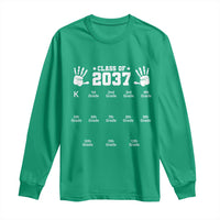 Class of 2037 Grow With Me Long Sleeve Shirt Handprint K to 12th Grade Graduation - Wonder Print Shop