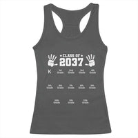 Class of 2037 Grow With Me Racerback Tank Top Handprint K to 12th Grade Graduation - Wonder Print Shop