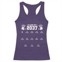Class of 2037 Grow With Me Racerback Tank Top Handprint K to 12th Grade Graduation - Wonder Print Shop