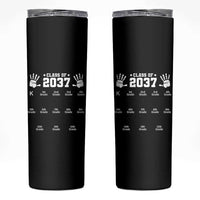 Class of 2037 Grow With Me Skinny Tumbler Handprint K to 12th Grade Graduation - Wonder Print Shop