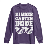 Kindergarten Dude Long Sleeve Shirt Funny Back to School First Day Of Kinder Graduation - Wonder Print Shop