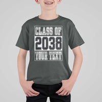Personalized Class of 2038 T Shirt For Kid Custom Name Grow With Me To Graduation - Wonder Print Shop