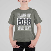 Personalized Class of 2038 T Shirt For Kid Custom Name Grow With Me To Graduation - Wonder Print Shop