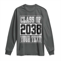 Personalized Class of 2038 Long Sleeve Shirt Custom Name Grow With Me To Graduation - Wonder Print Shop