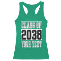 Personalized Class of 2038 Racerback Tank Top Custom Name Grow With Me To Graduation - Wonder Print Shop
