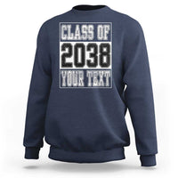 Personalized Class of 2038 Sweatshirt Custom Name Grow With Me To Graduation - Wonder Print Shop