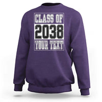 Personalized Class of 2038 Sweatshirt Custom Name Grow With Me To Graduation - Wonder Print Shop