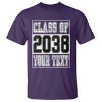 Personalized Class of 2038 T Shirt Custom Name Grow With Me To Graduation - Wonder Print Shop
