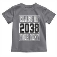 Personalized Class of 2038 Toddler T Shirt Custom Name Grow With Me To Graduation - Wonder Print Shop