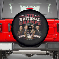 Funny Founding Fathers USA 250th Anniversary Spare Tire Cover 1776 Championship Parody American Flag Vintage Patriotic Humor