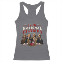 Funny Founding Fathers USA 250th Anniversary Racerback Tank Top 1776 Championship Parody American Flag Vintage Patriotic Humor