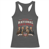 Funny Founding Fathers USA 250th Anniversary Racerback Tank Top 1776 Championship Parody American Flag Vintage Patriotic Humor