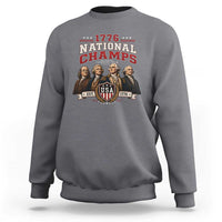 Funny Founding Fathers USA 250th Anniversary Sweatshirt 1776 Championship Parody American Flag Vintage Patriotic Humor