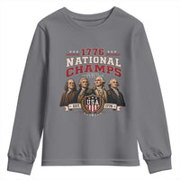 Funny Founding Fathers USA 250th Anniversary Youth Sweatshirt 1776 Championship Parody American Flag Vintage Patriotic Humor