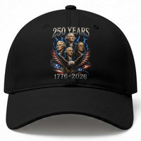 Founding Fathers USA 250th Anniversary Baseball Cap Vintage 250 Years 1776 2026 Patriotic Eagle American Flag