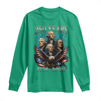 Founding Fathers USA 250th Anniversary Long Sleeve Shirt Vintage 250 Years 1776 2026 Patriotic Eagle American Flag